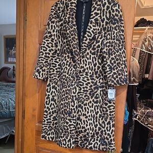 INC. Brown and Black Trench Coat with Tailored Look, NWT